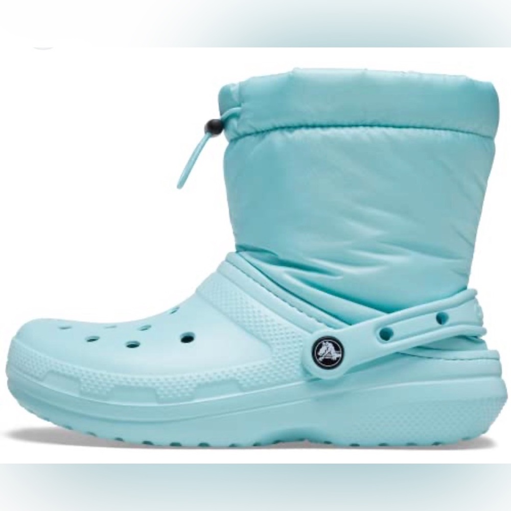 Crocs Classic Lined Neo Puff Boots in Light Blue / Teal